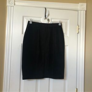 Vintage G-III Leather Pencil Skirt Size 10 black suede